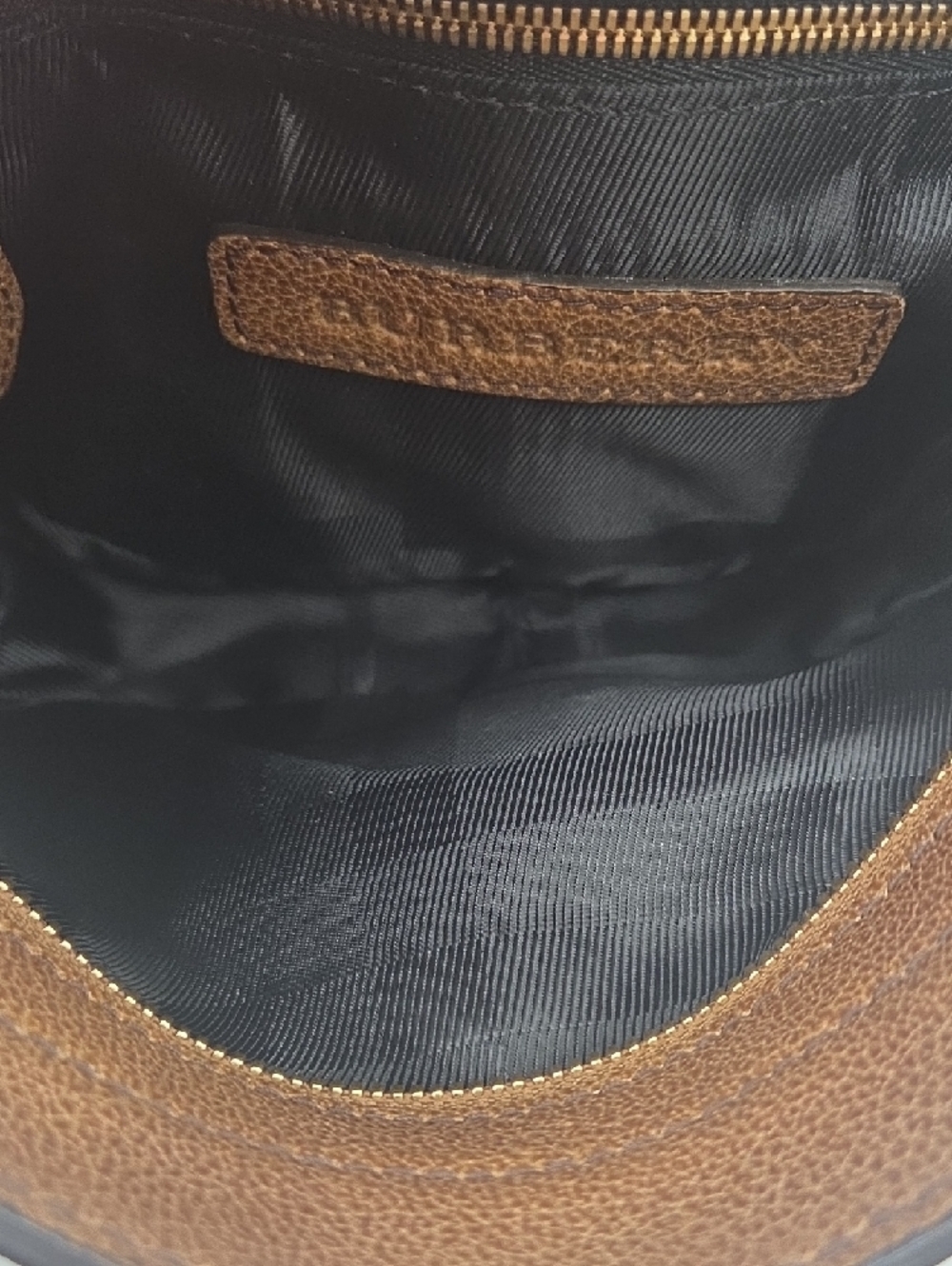Burberry Brown Leather Crossbody with Chain Accent GORGEOUS - Picture 10 of 16